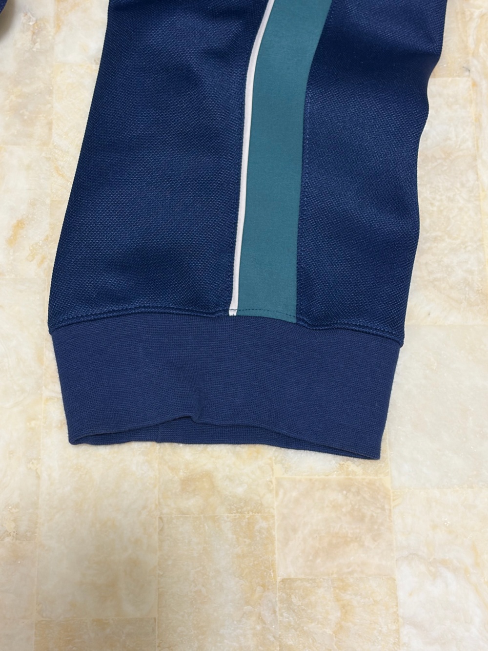 Reebok Slim Jogger Pants Dark Blue Teal Stripe Athletic Activewear - Men's 3XL - Picture 6 of 12